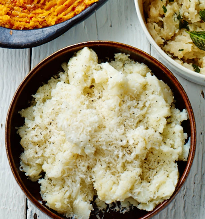 Garlic and Parmesan olive oil mash Sainsbury`s Magazine